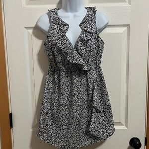 Maternity Black and White Ruffle shirt